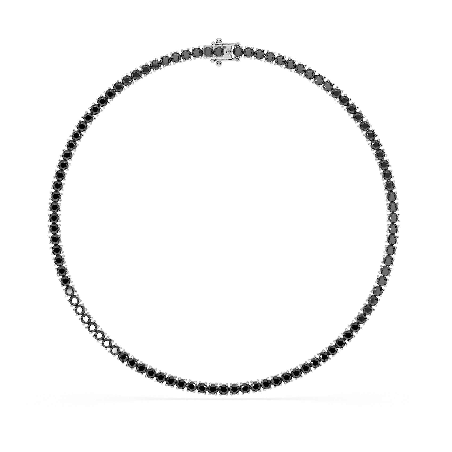 14K White gold_Black Diamond