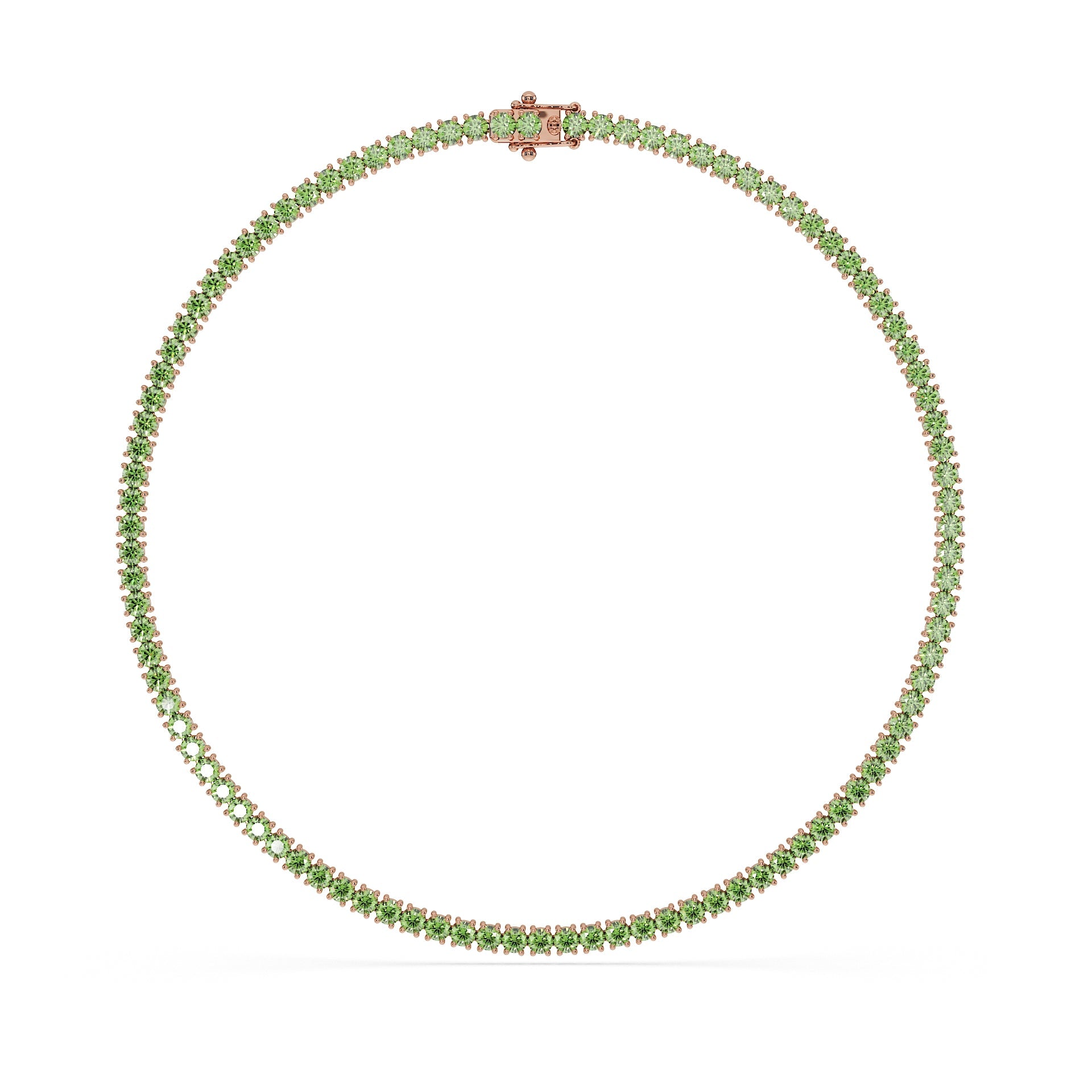 14K Rose gold_Ocean Green Diamond