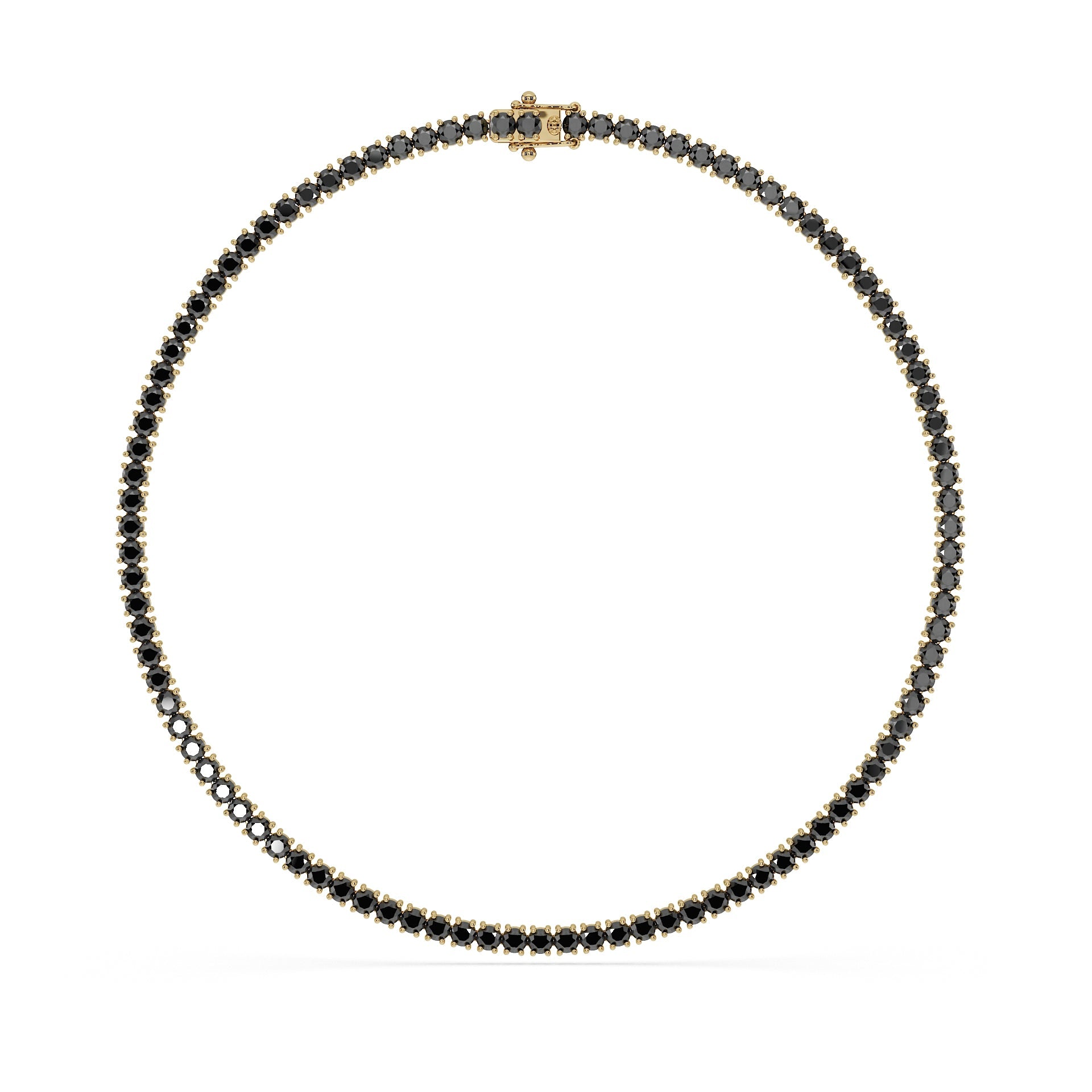 14K Yellow gold_Black Diamond