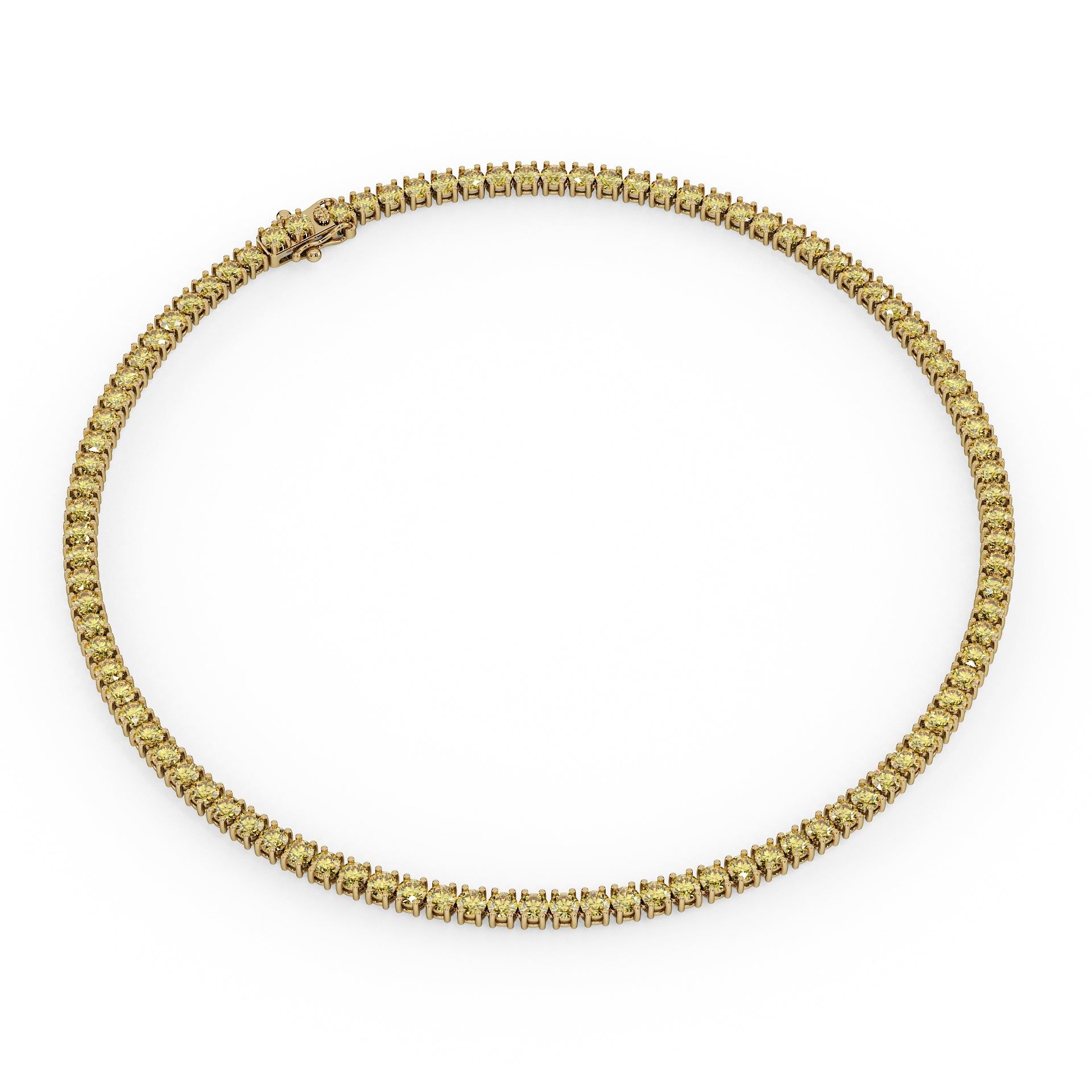 Statement 11-Color 23ct Diamond Tennis Necklace