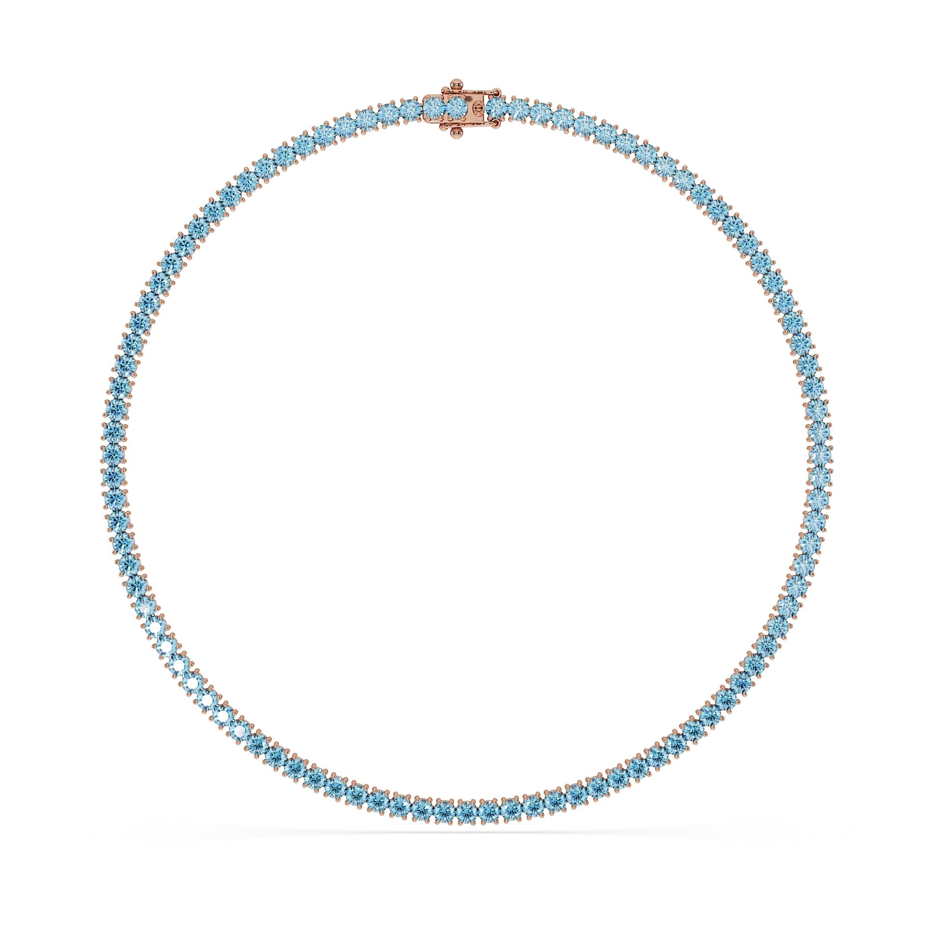 14K Rose gold_Ice Blue Diamond