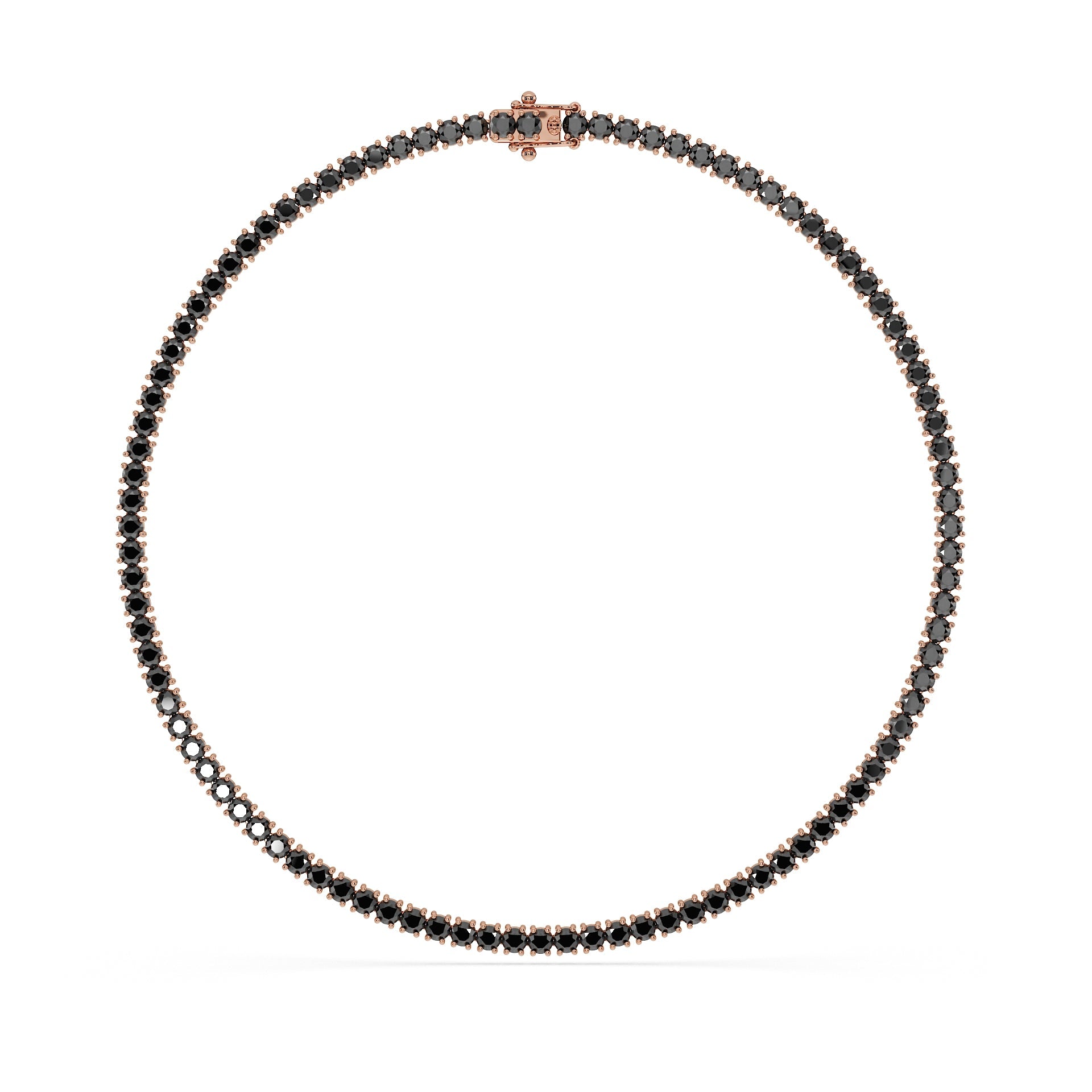 14K Rose gold_Black Diamond