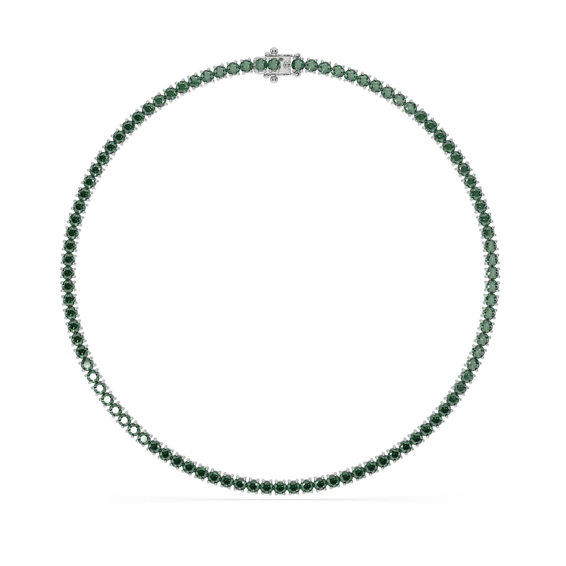 14K White gold_Royal Green Diamond