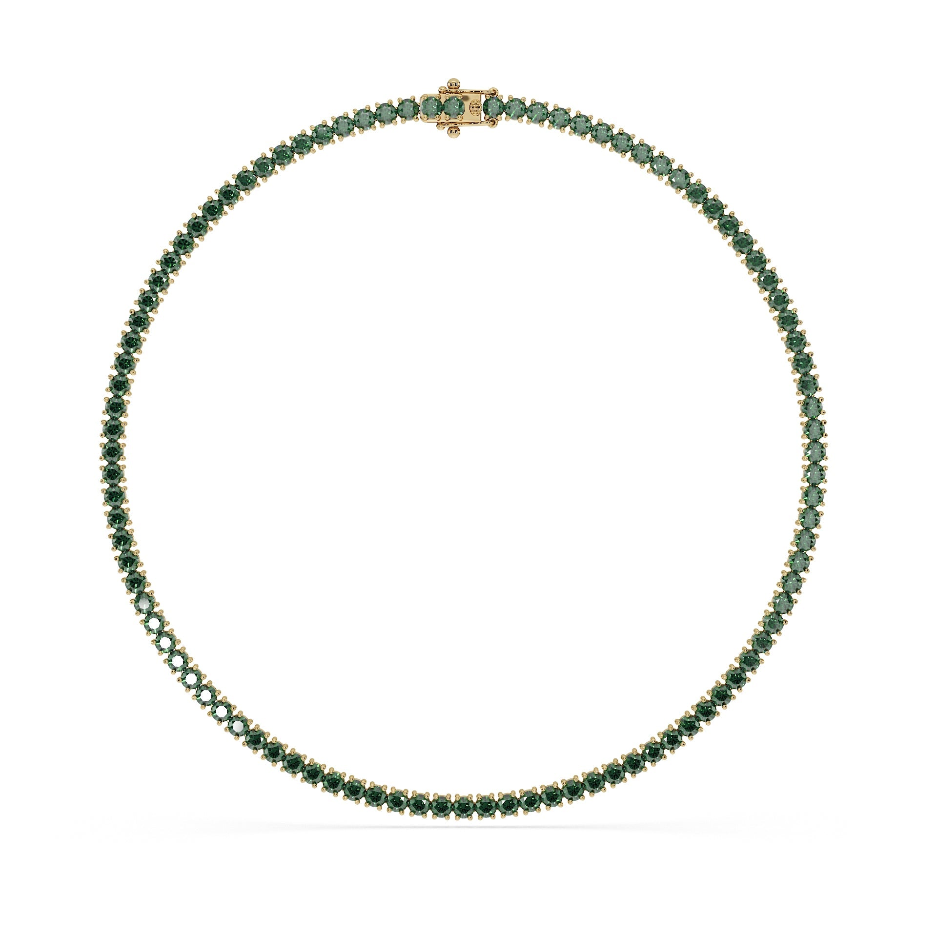 14K Yellow gold_Royal Green Diamond