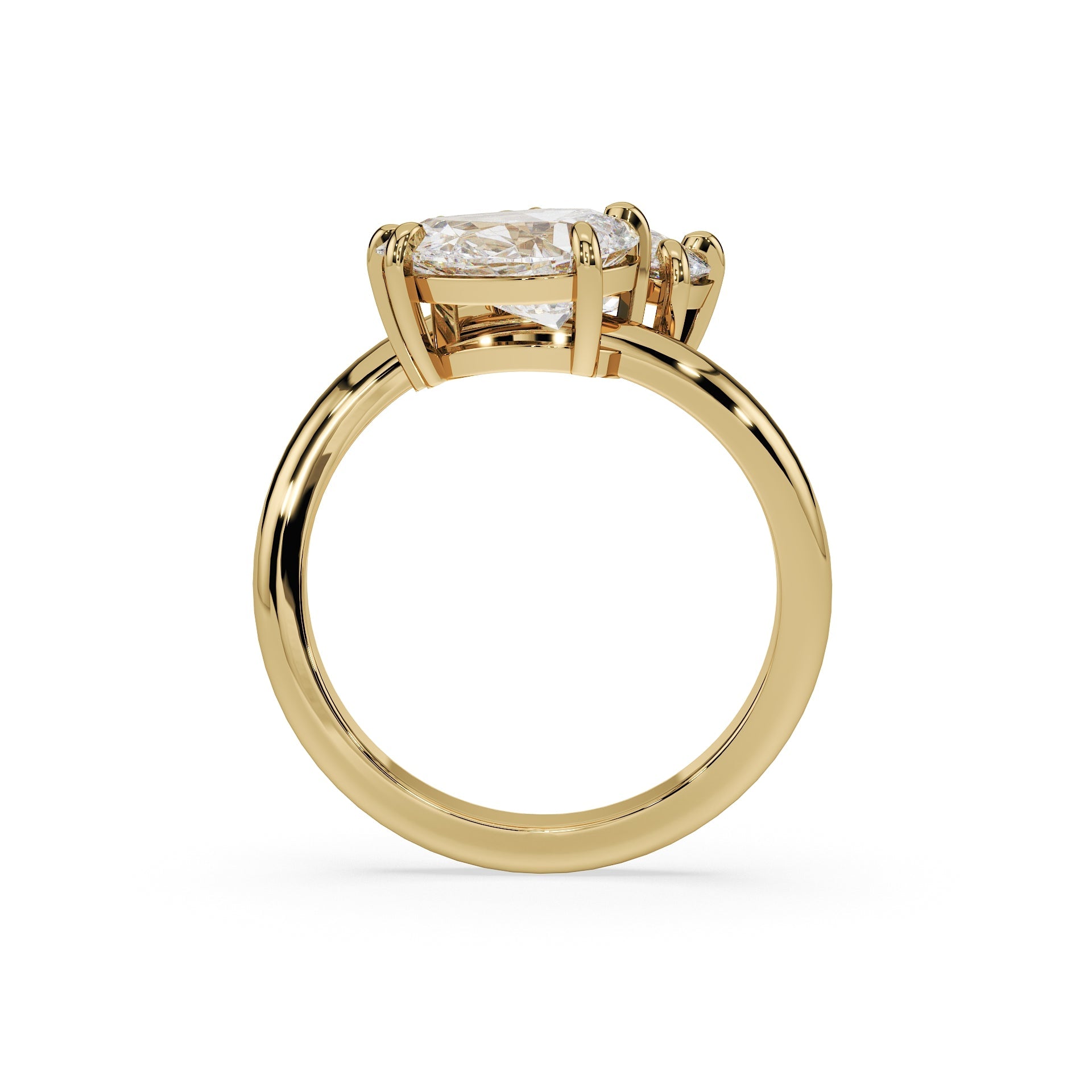 The Amelie Duo Ring - Elongated Cushion & Pear