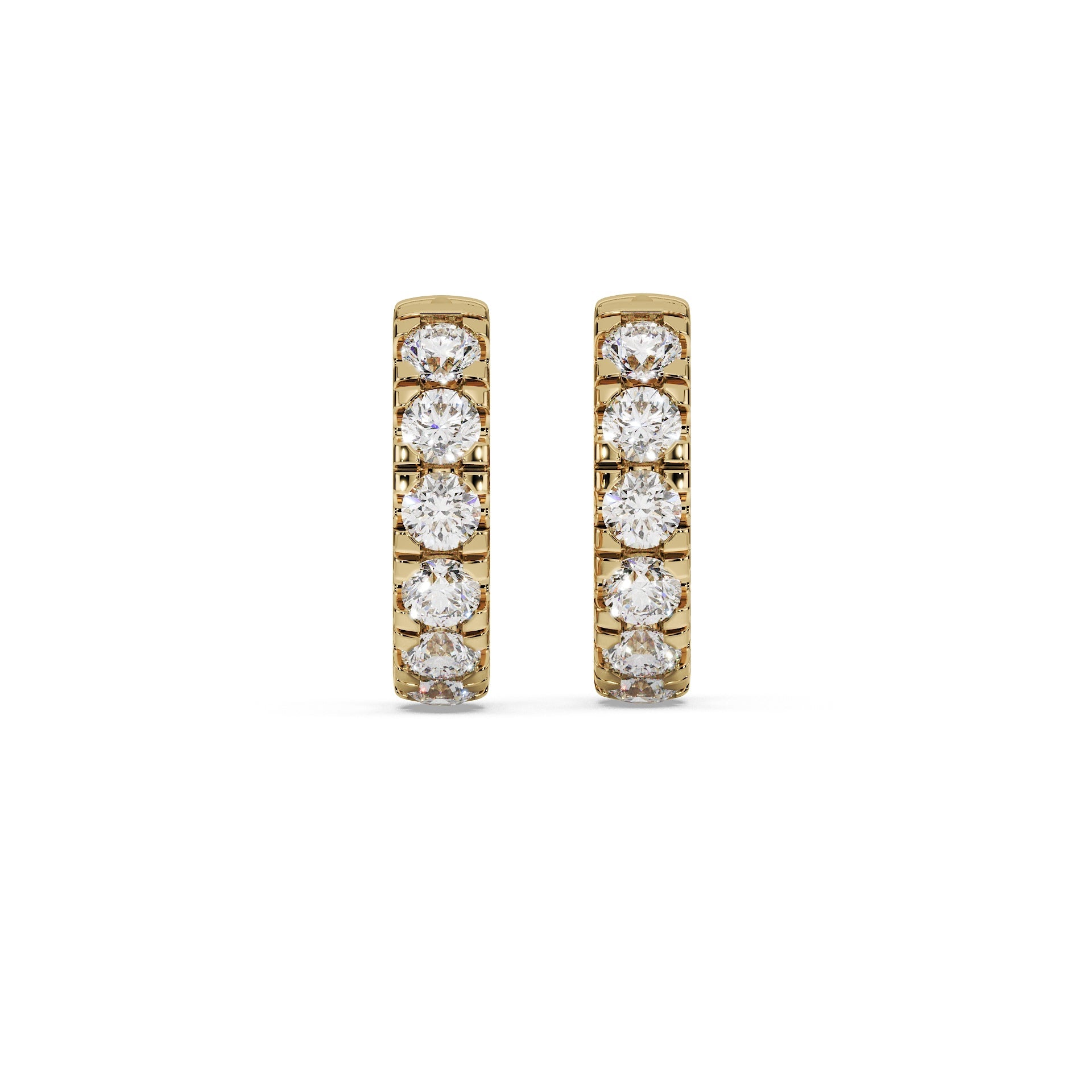 The Bold Mini Diamond Hoops (10mm)