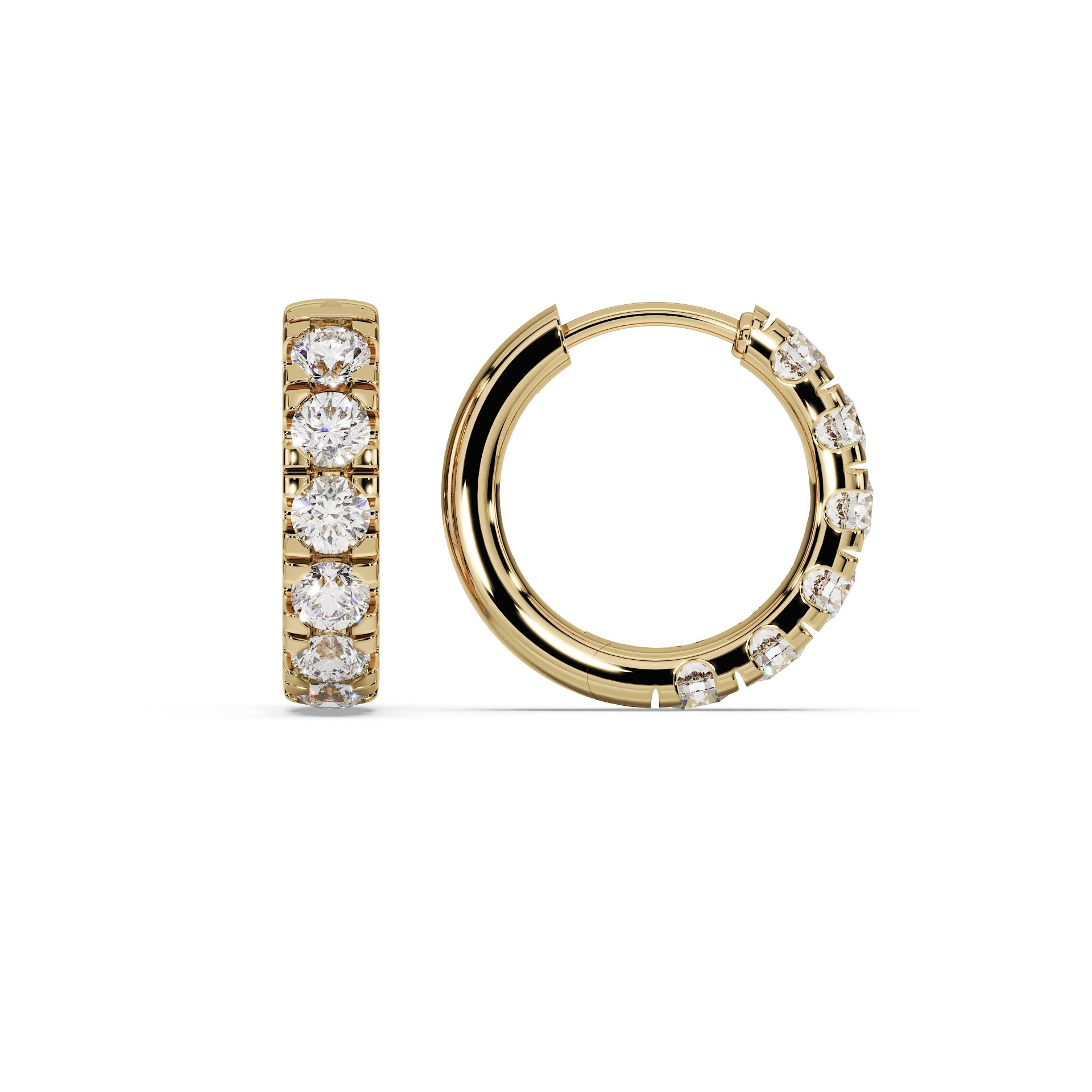 The Bold Mini Diamond Hoops (10mm)