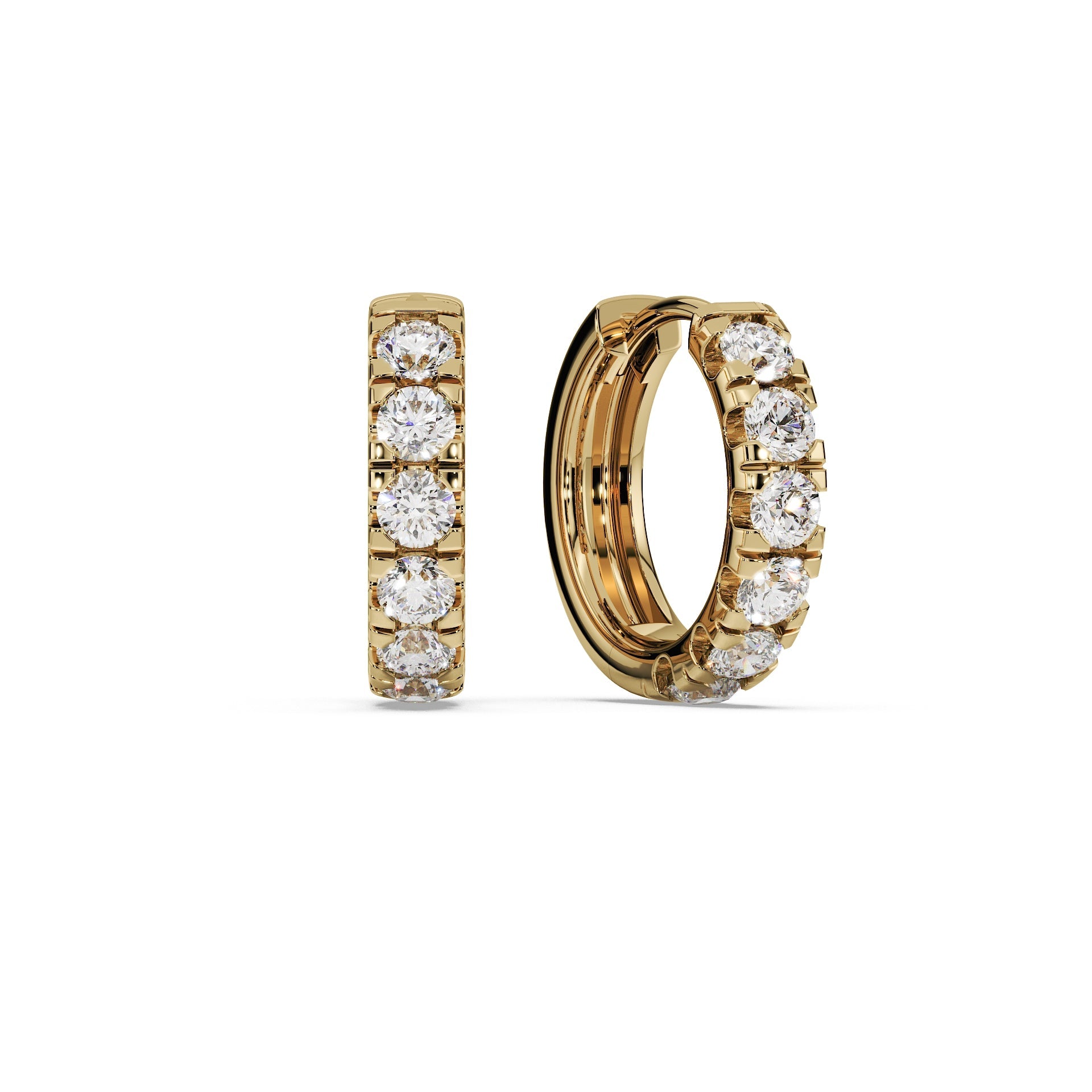 The Bold Mini Diamond Hoops (10mm)