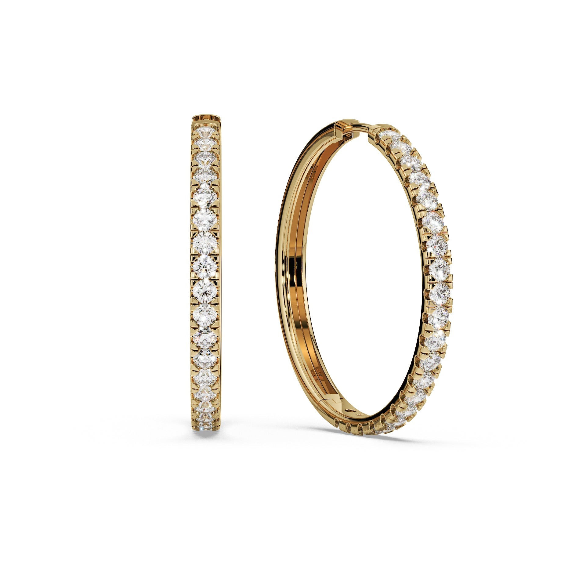 The Classic Diamond Hoops (30mm)