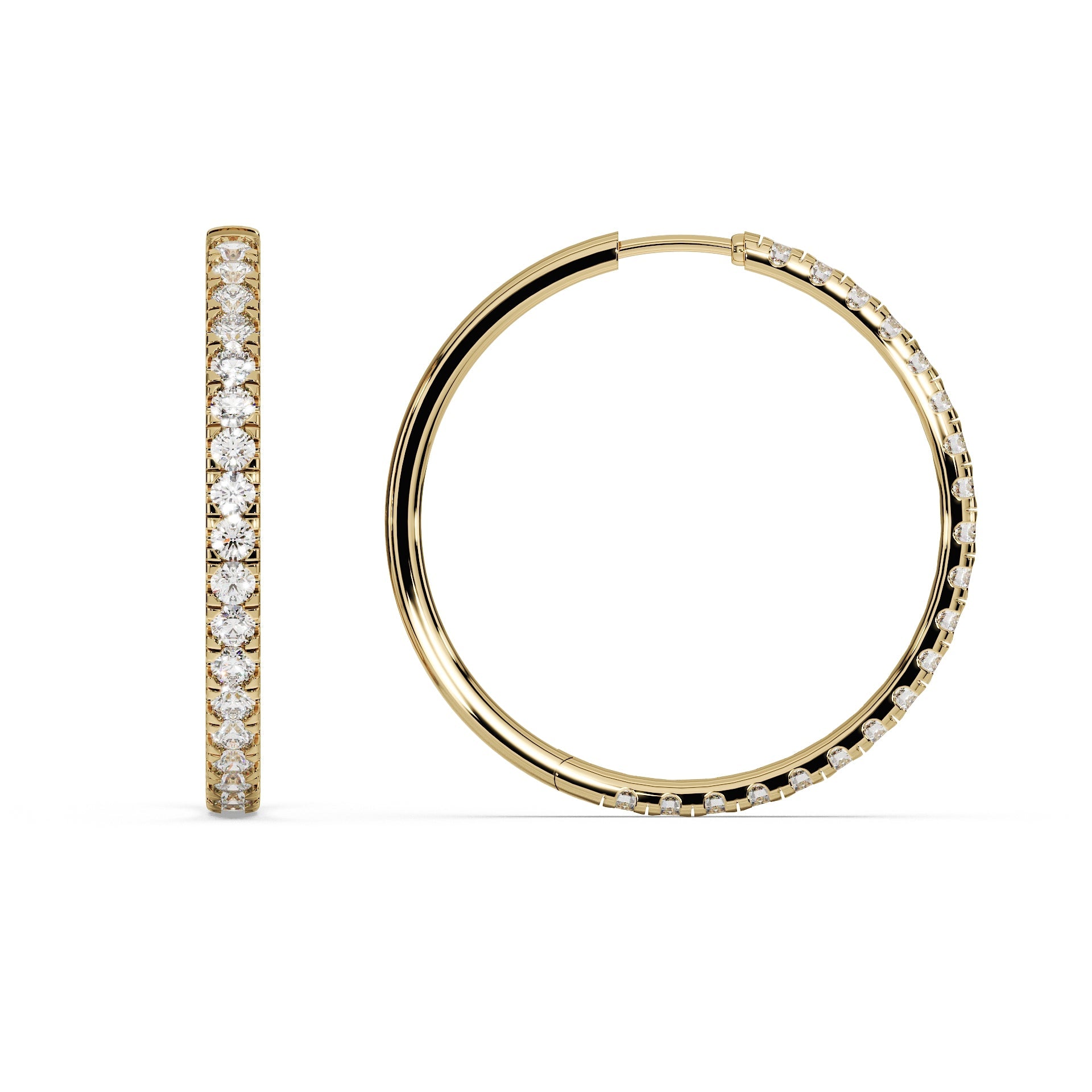 The Classic Diamond Hoops (30mm)