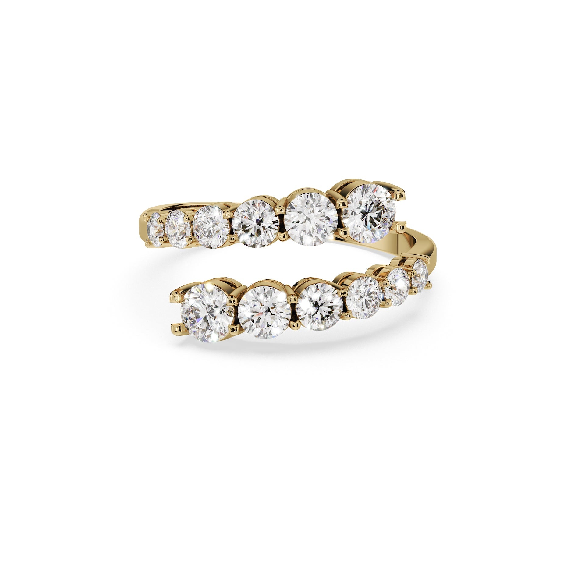 The Graduated Diamond Crossover Ring