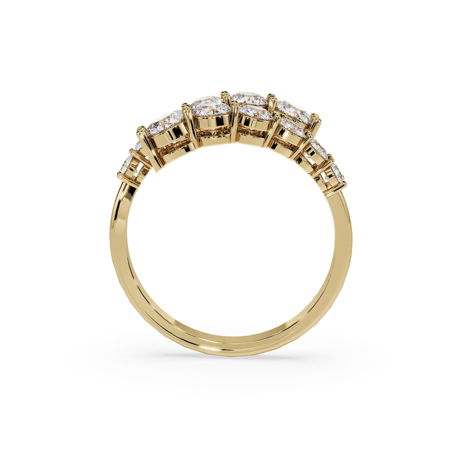 The Graduated Diamond Crossover Ring