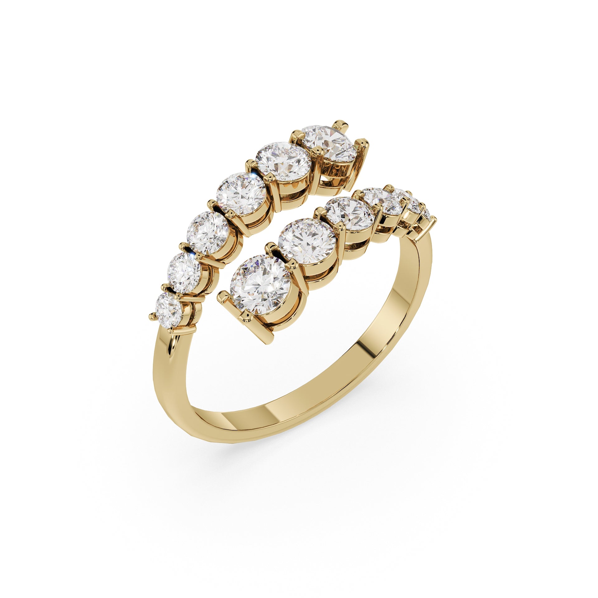The Graduated Diamond Crossover Ring