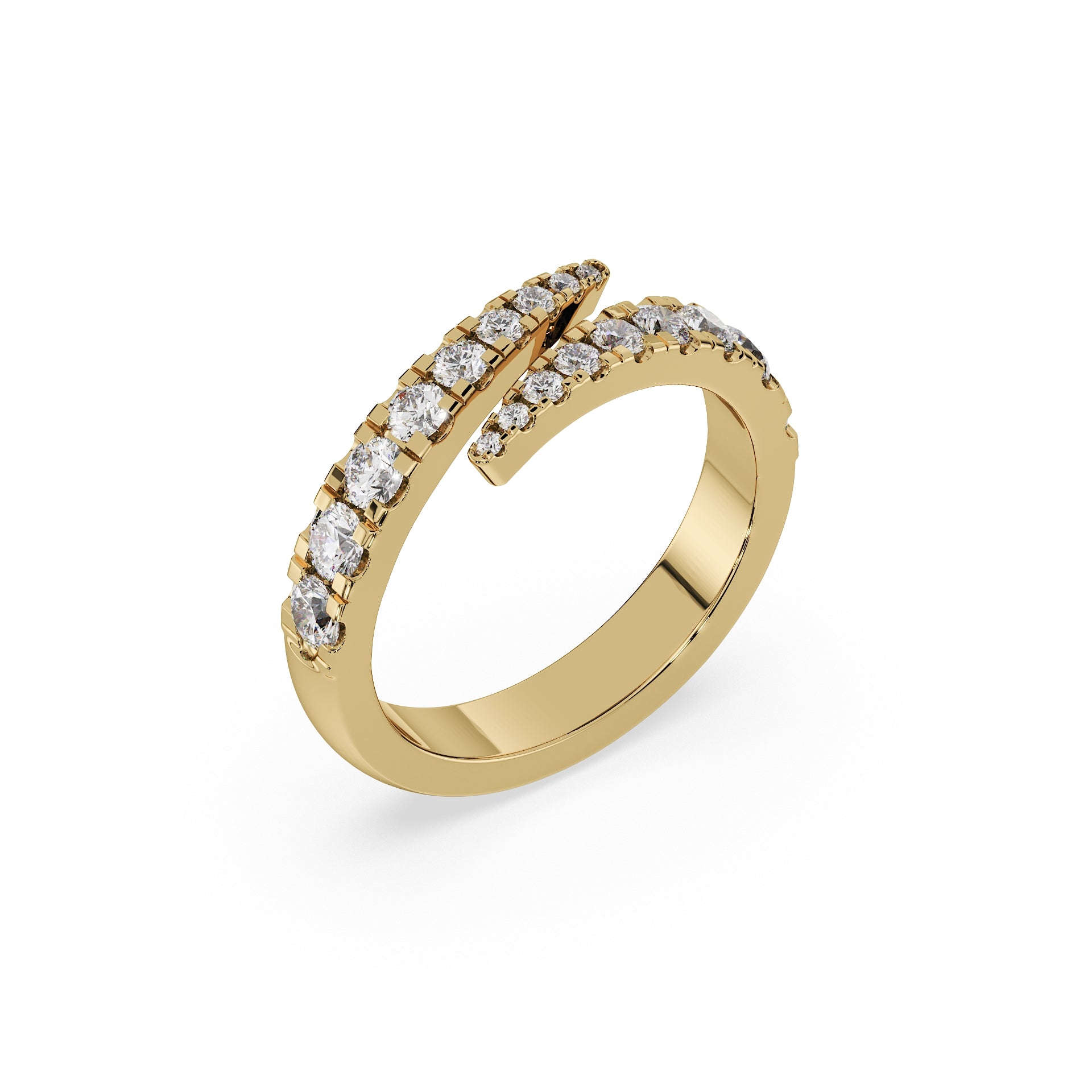 The Large Open Diamond Wrap Ring