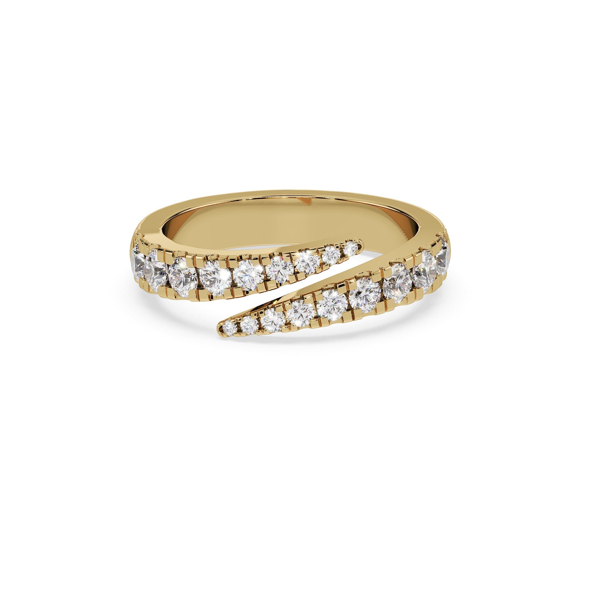 The Large Open Diamond Wrap Ring