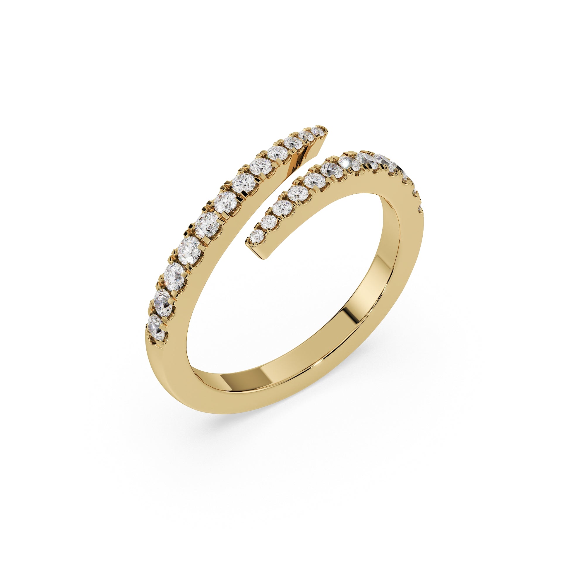 The Small Open Diamond Wrap Ring